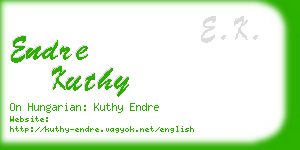 endre kuthy business card